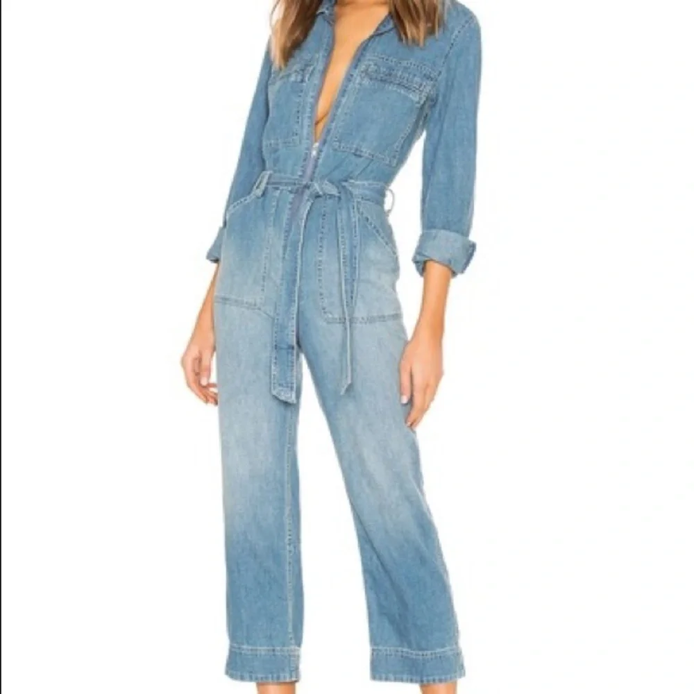 Free People Denim Jumpsuit
